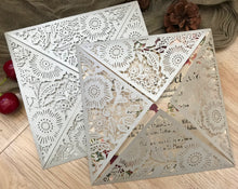 50pcs Pearl light silver custom laser cut wedding invitations,laser cut wedding cards,birthday invitation cards,laser cut invitation cards - Kdecoration