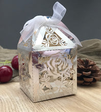 100pcs metallic rose laser cut favor boxes,Chocolate gift packaging boxes,cupcake boxes - Kdecoration