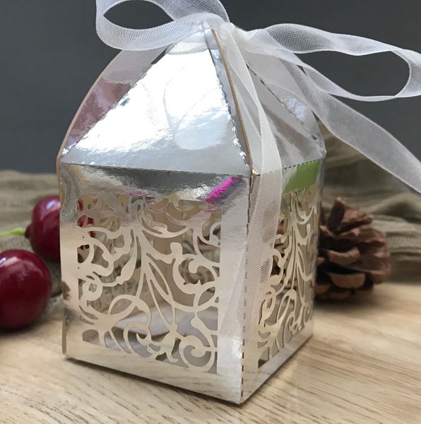 100pcs metallic laser cut wedding favor boxes,wedding gift packaging boxes,Chocolate gift boxes - Kdecoration