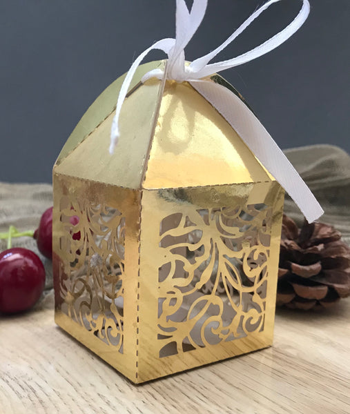 100pcs metallic laser cut wedding favor boxes,wedding gift packaging boxes,Chocolate gift boxes - Kdecoration