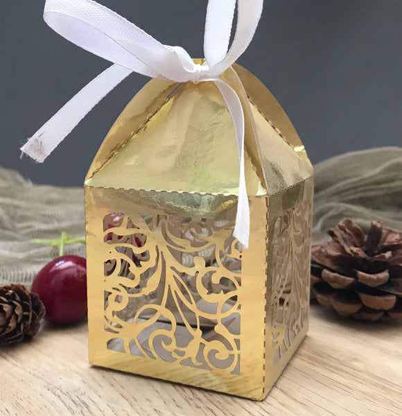 100pcs metallic laser cut wedding favor boxes,wedding gift packaging boxes,Chocolate gift boxes - Kdecoration