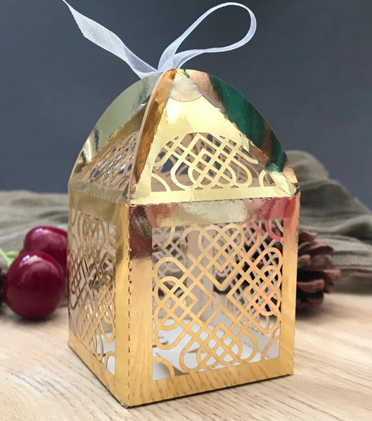 100pcs hearts small wedding gift packaging boxes,chocolate gift boxes,laser cut wedding favor boxes for guests - Kdecoration