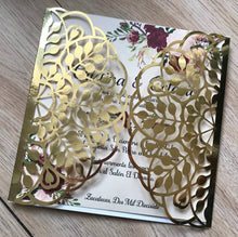 50pcs Metallic Wedding Invitations Card,Laser Cut Wedding Invitation,Birthday Invitation Cards - Kdecoration