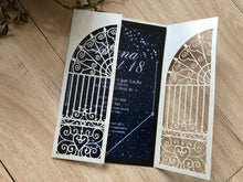 50pcs Pearl light silver Laser cut Wedding Card,Bridal Shower Invitations,Engagement Shower Invitation - Kdecoration