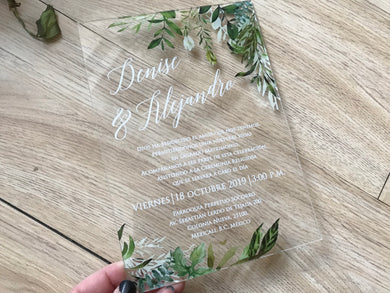 10pcs acrylic card with printing acrylic invitation card for wedding birthday baby shower party invitation,free shipping - Kdecoration