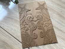 50pcs Kraft Paper Brown Seahorse Laser Cut Wedding Cards,laser cut wedding invitations - Kdecoration