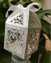 100pcs Laser Cut Wedding Favor Boxes,Wedding Favors,Wedding Gift Boxes With Ribbon,Chocolate Gift Packaging Boxes,Table Decorations - Kdecoration