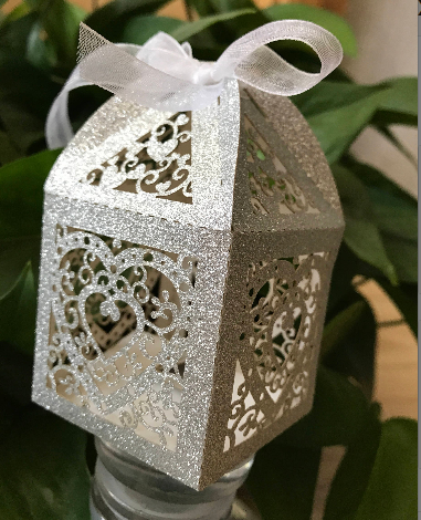 100pcs Glitter Heart Laser Cut wedding favor boxes,small chocolate gift Boxes,Favour boxes - Kdecoration