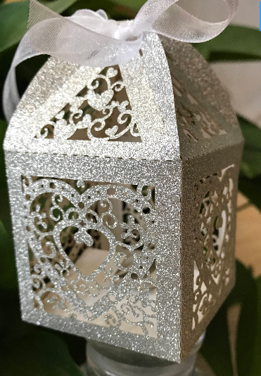 100pcs Glitter Heart Laser Cut wedding favor boxes,small chocolate gift Boxes,Favour boxes - Kdecoration