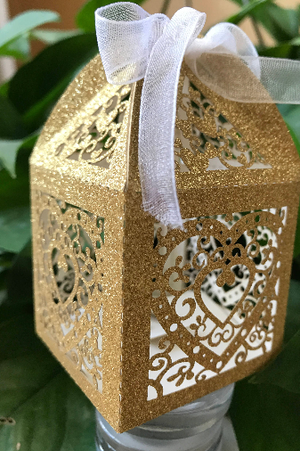 100pcs glitter silver heart gift boxes,laser cut wedding favor boxes,Small Gift Chocolate Boxes - Kdecoration