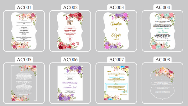 50pcs Pearl Paper Custom Invitation printing,Insert Cards with printing for Invitation - Kdecoration