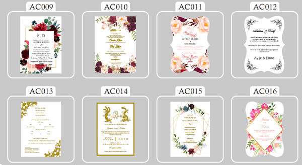 50pcs Pearl Paper Custom Invitation printing,Insert Cards with printing for Invitation - Kdecoration