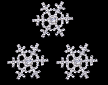 10pieces Snowflake Decoration Buttons,Rhinestone Buttons ,Girl Dressing Decorations Buttons,Party Favors - Kdecoration