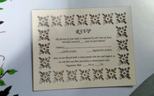 50pieces laser cut RSVP cards with pirnting,Laser cut Thank You Cards,Insert cards - Kdecoration