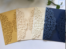 50pcs Pearl Colorful invitations card,Wedding invite,Laser Cut Wedding Card,Bridal Shower Invitation - Kdecoration