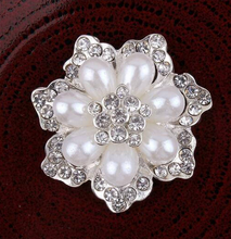 10pieces Ellipse Rhinestone Flower Disk Rhinestone Buttons for Wedding Birthday Party Decoration - Kdecoration