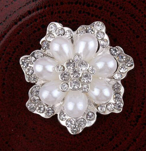 10pieces Ellipse Rhinestone Flower Disk Rhinestone Buttons for Wedding Birthday Party Decoration - Kdecoration