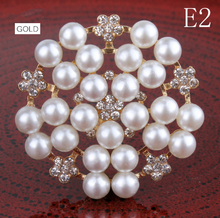 10pieces Pearl Alloy Rhinestone Buttons,DIY Hair Accessories Buckle,Wedding Favor,Decorated Buttons - Kdecoration