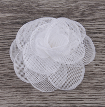 10pcs layer edge cloth flower,gauze burning edge corsage,children hair Flowers,Rhinestone ButtonsChildren's Birthday Party Decorations, - Kdecoration