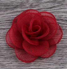 10pcs layer edge cloth flower,gauze burning edge corsage,children hair Flowers,Rhinestone ButtonsChildren's Birthday Party Decorations, - Kdecoration