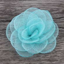 10pcs layer edge cloth flower,gauze burning edge corsage,children hair Flowers,Rhinestone ButtonsChildren's Birthday Party Decorations, - Kdecoration