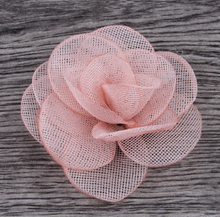 10pcs layer edge cloth flower,gauze burning edge corsage,children hair Flowers,Rhinestone ButtonsChildren's Birthday Party Decorations, - Kdecoration