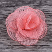 10pcs layer edge cloth flower,gauze burning edge corsage,children hair Flowers,Rhinestone ButtonsChildren's Birthday Party Decorations, - Kdecoration