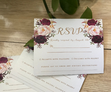 50pieces RSVP cards with pirnting,Laser cut Thank You Cards,Announcements Cards,Insert cards with printing - Kdecoration