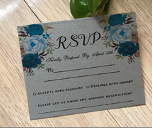 50pieces RSVP cards with pirnting,Laser cut Thank You Cards,Announcements Cards,Insert cards with printing - Kdecoration