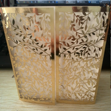 50pcs Metallic Paper Gold Leaf Wedding Invitations Card,Laser Cut Invitation Cards,Birthday invite - Kdecoration