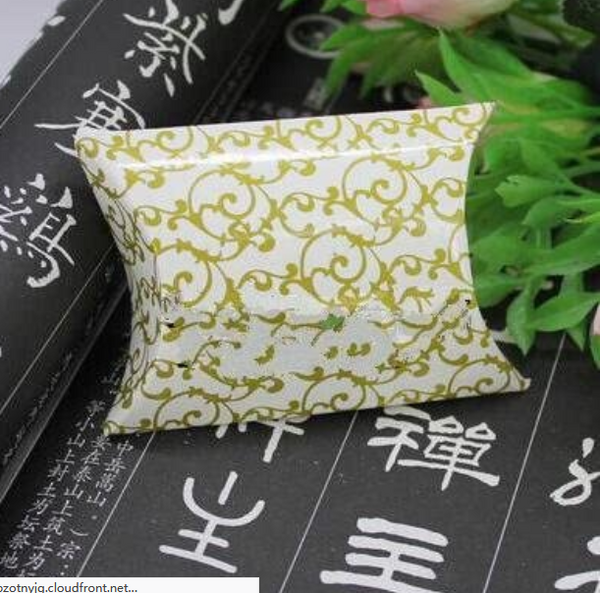 100pcs pillow Gift Packaging box,Gold/Silver Chocolate boxes,Small gift boxes,favor boxes - Kdecoration