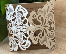 50pcs Pearl cream Wedding Invitations,bridal shower invitations,laser cut invitations - Kdecoration