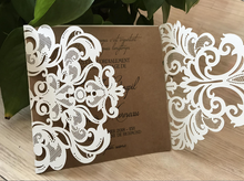 50pcs Pearl cream Wedding Invitations,bridal shower invitations,laser cut invitations - Kdecoration