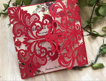 50pcs Pearl red diy wedding invitations,die cut wedding invitations,wedding cards online - Kdecoration